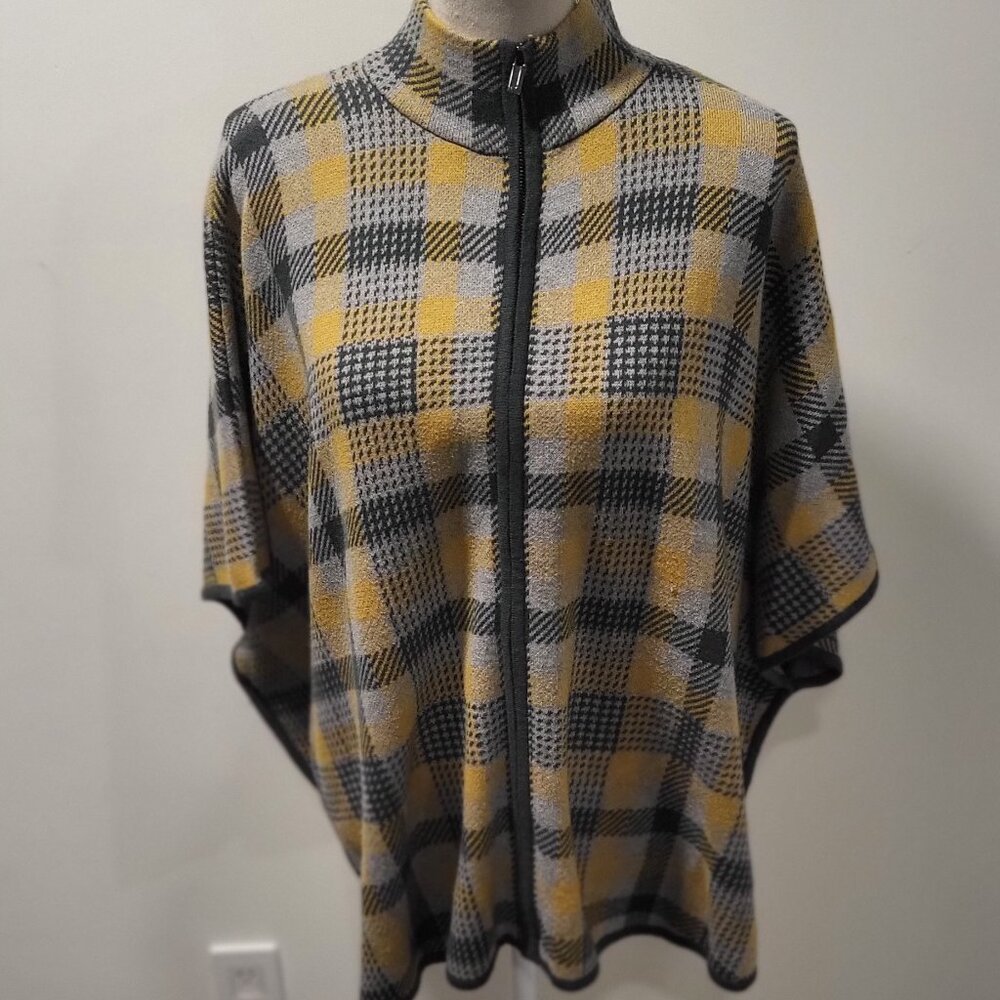 Pacific Alliance Green Plaid Shrug for Fall! Sm/Med Machine Wash Cold / Gentle